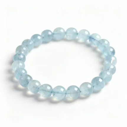 aquamarine bracelet product photo on white background