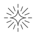 Radiating sparkle icon representing energy cleansing