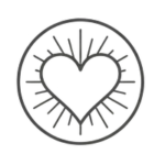 Heart icon representing love and self-love