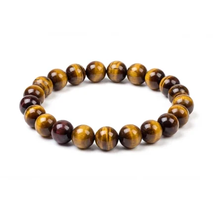 Tigers Eye Bracelet on white background