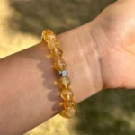 citrine bracelet lifestyle photo with warm golden light