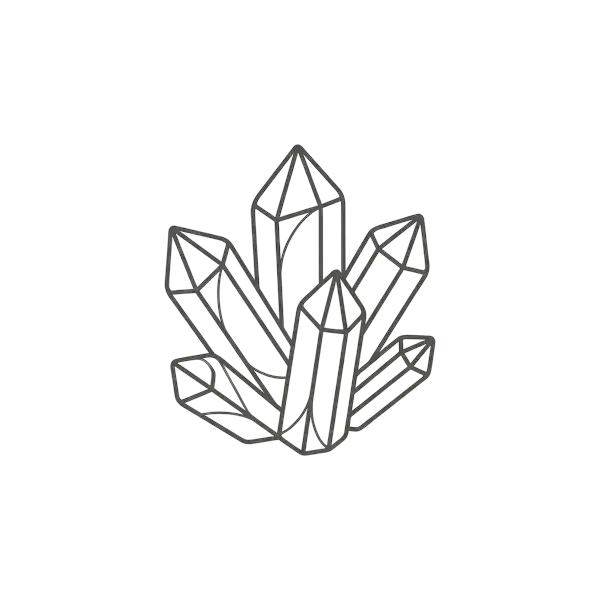 Crystal icon representing authentic, ethically sourced gemstones