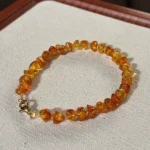 Amber Chip Bracelet under natural light