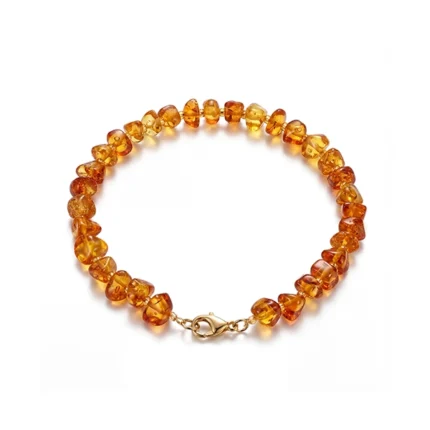 Amber Chip Bracelet with white background