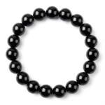 black obsidian bracelet product photo on white background