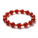 Carnelian Round Beads Bracelet