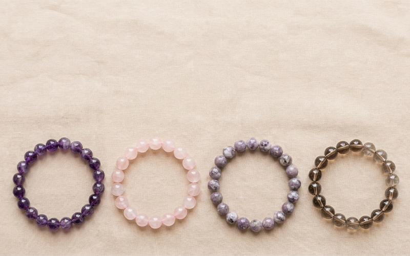 Crystal bracelets designed for gentle daily support
