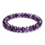 Deep Amethyst Faceted Bracelet on white ground