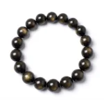 golden obsidian bracelet product photo on white background