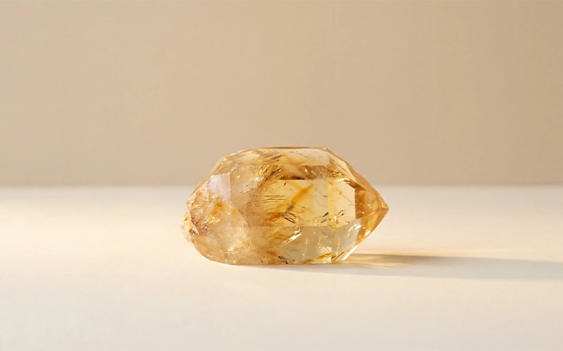 Citrine crystal and solar plexus chakra energy