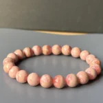 Natural Rhodochrosite Bracelet close shot