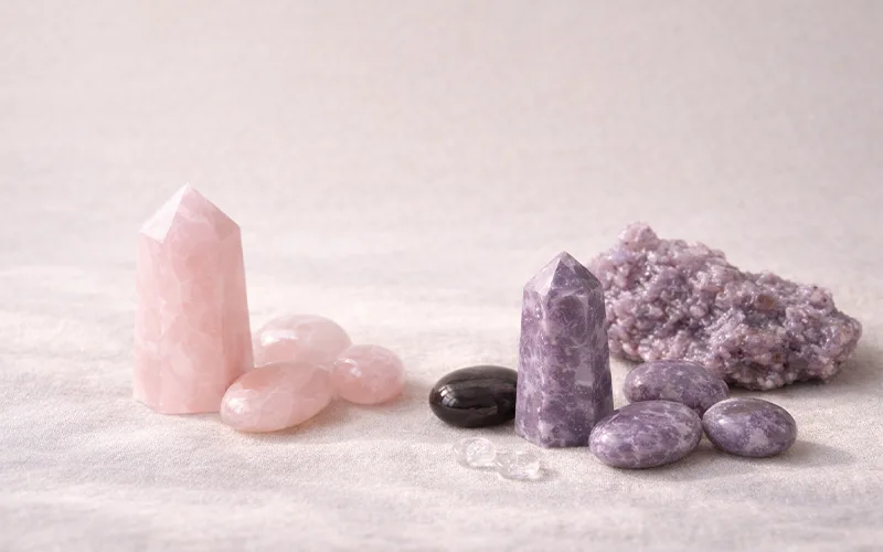 Rose-quartz-and-lepidolite-crystals-symbolizing-gentle-emotional-care