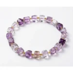 amythst citrine bracelet on white background