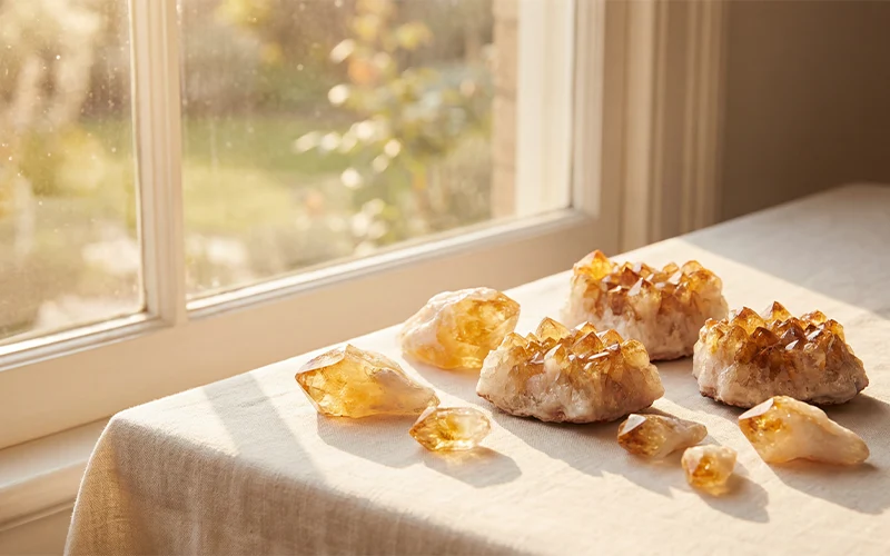 Citrine crystal for confidence motivation and positive energy