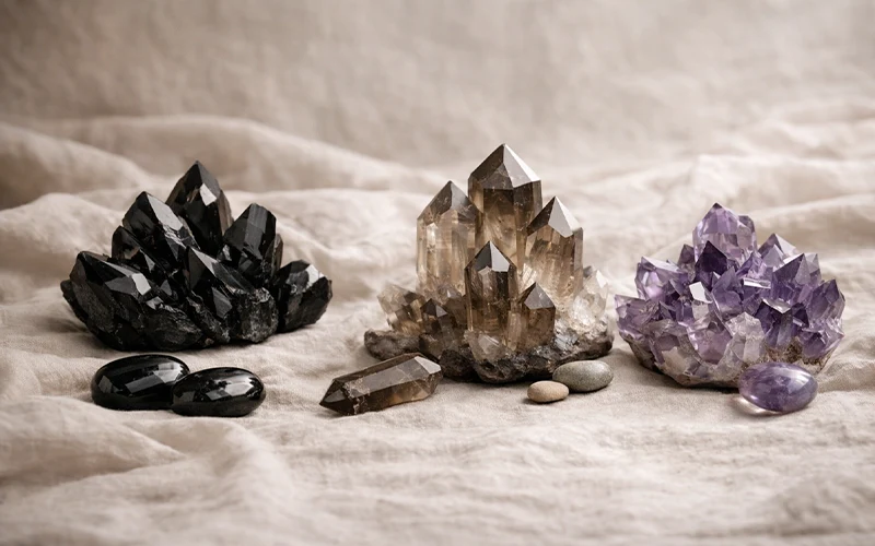 Crystals for cutting emotional cords and releasing attachments.