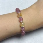 model wearing Emotional Balance Bracelet back view