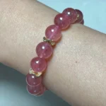 model wearing Gentle Heart Bracelet close shot