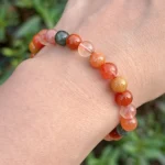 model wearing Multicolor Rutilated Quartz Bracelet