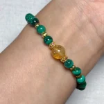 model wearing Steady Growth Bracelet close shot