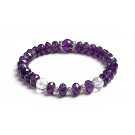 Amethyst & Clear Quartz Harmony Bracelet