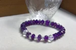 Amethyst & Clear Quartz Harmony Bracelet close shot