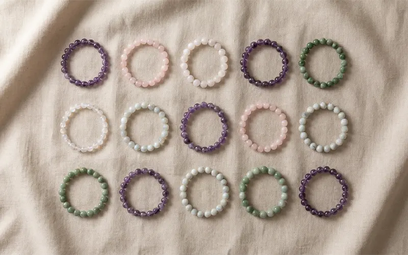 Crystal bracelets suitable for beginners and gentle daily wear