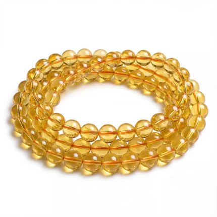 Warm Clarity Citrine bracelet on white background