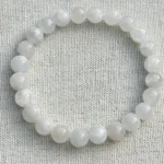 White Moonstone Bracelet close shot