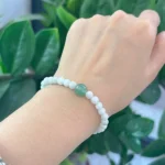 model wearing Jade Harmony Bracelet front view