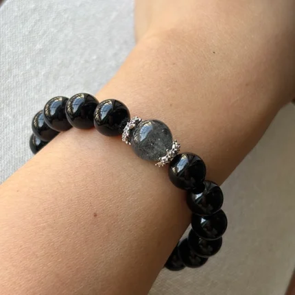 model wearing Quiet Boundary Bracelet