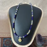 Lapis & Clear Quartz Necklace - Image 3