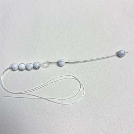Natural White Howlite Beads with starter kit