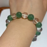 Green Strawberry Quartz Balance Bracelet - Image 5