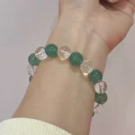 Green Strawberry Quartz Balance Bracelet - Image 3