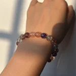 model wearing Quiet Boundary Bracelet front view