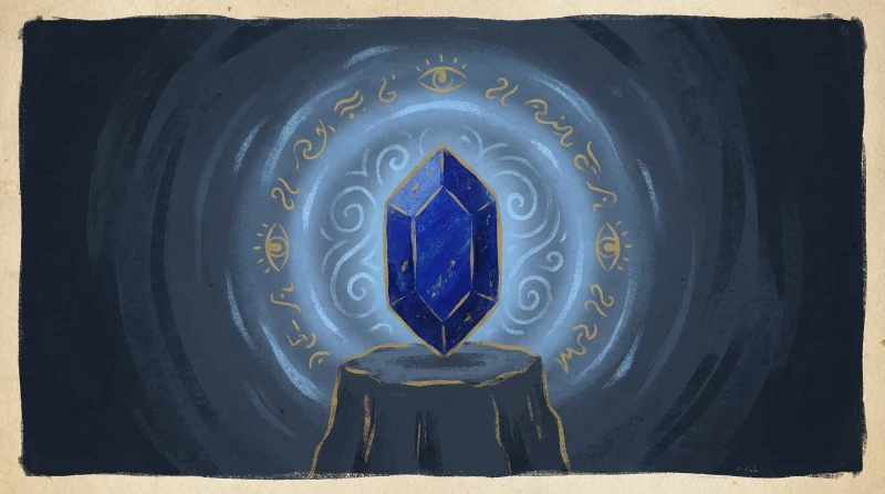 Artistic Lapis Lazuli illustration symbolizing intuition and inner wisdom